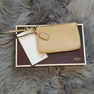 Coach leather wristlet